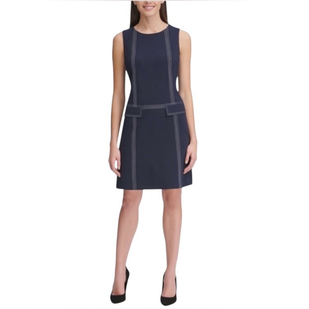 NWT TOMMY HILFIGER NAVY SHIFT DRESS SIZE 6